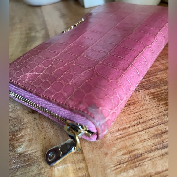 MIU MIU Croc Embossed Zippy Wallet - Picture 7 of 16